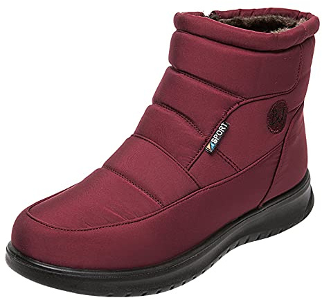 cfpqv Bottes d'hiver pour femme - Doublées - Chaussures de randonnée - Bottes de neige - Imperméables - Antidérapantes - Chaussures de travail - Chaussures de trekking - Bottes d'hiver - Bottines