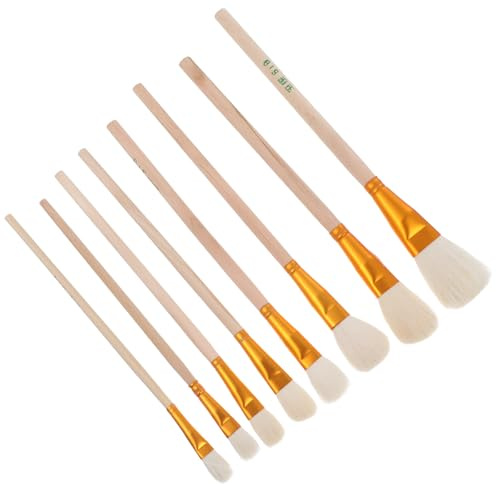 VALICLUD Stylo Pollinisateur Manuel en Bois Naturel Lot de 8 Pièces Numérotées Brosse Pollinisatrice pour Plantes Légumes et Arbres Fruitiers Outil Portable et Léger pour Jardinage et