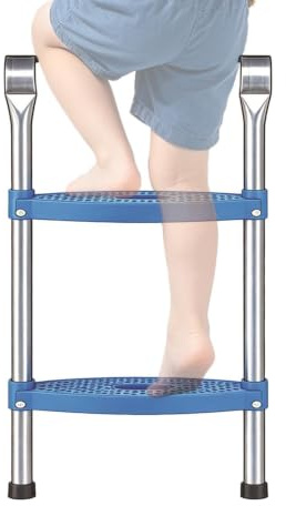 Escaleras De Trampolín Resistente A Rayos UV Antideslizante 2 Peldaños | Taburete Escalón Para Trampolín Niños y niñas patio escuela zona de juegos al aire