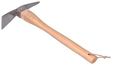 Stainless Steel Pickaxe Hoe with Wooden Handle, Pick Axes for Digging Pickaxe for Digging, Garden Pick Mattock Hoe