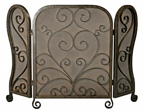 Kaminschutzgitter Kaminschutzgitter Kaminschutzgitter – Bronze-Finish/Drahtgeflecht Kaminschutzgitter Kaminschutzgitter Dekorativ