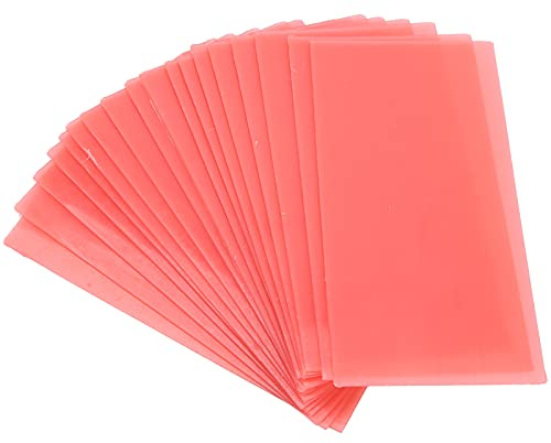 Lot de 18 lames de cire dentaire - Cire orthodontique pour appareils dentaires - Plaque de base dentaire - Rouge - Cire dentaire - Matériel d'aide dentaire - Fourniture de feuilles de cire dentaire