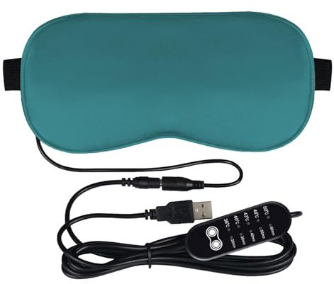 Compresa térmica para ojos, almohadilla térmica ajustable, almohadilla térmica eléctrica para ojos secos, bolsa de calor para blefaritis seca y MGD, malla de ojos calentada de temporada, compresa de