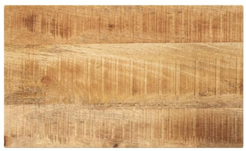 vidaXL Tischplatte, Holzplatte für Esstisch Couchtisch, Massivholzplatte Rustikales Design, Ersatztischplatte, 60x20x2,5cm Rechteckig Raues Massivholz Mango