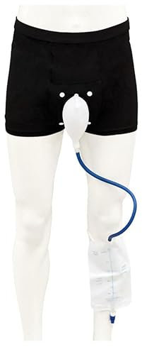 GEDRACKPMYN Mutandine riutilizzabili per urina da Uomo - Mutandine per incontinenza Portatili con 2 sacche di Raccolta da 500 ml per Anziani e Controllo della vescica