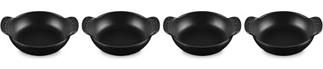 Le Creuset Enameled Cast Iron Gourmand Collection Set of 4 Mini Round Braiser,.3 qt., Matte Black