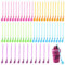 60 Reusable Slush Straws, 2-in-1 Straw Spoon, Colourful Plastic Straws for Boba, Milkshakes, Cocktails, and Parties
