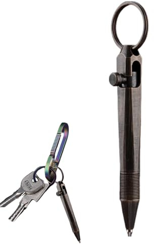 Penna a tascabile, mini penna a inchiostro, strumento di scrittura da viaggio, penna a portatile e delicata per uso quotidiano e viaggi di lavoro, tasca retrattile per borse da lavoro