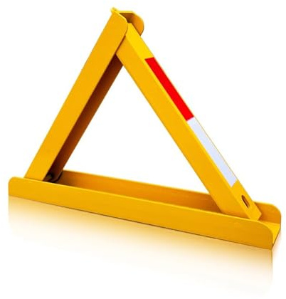 Verrou de stationnement triangulaire – Barrière de sol pliable hautement visible dans un rayon de 2 mètres, protection durable et sécurisée du véhicule, idéal pour un usage domestique et commercial