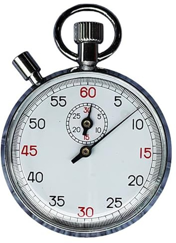 Cronometro meccanico - Cronometro analogico in acciaio inossidabile anni '60 per esperimenti sportivi, di corse e di fisica, analogico