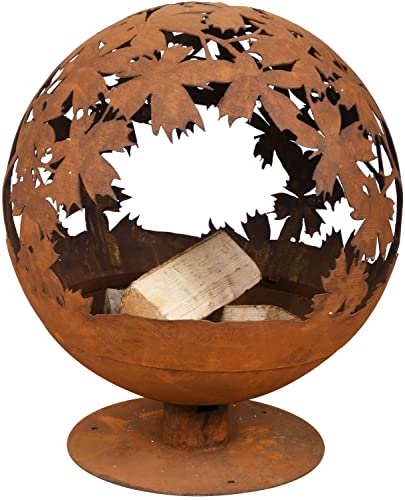 Esschert Design Esschert Rost-Optik Feuerball 58x58x66cm braun Metall Lagerfeuer Feuerschale Rot