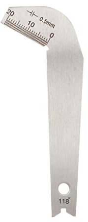 iplusmile Drill Bit Gauge - 118 Degree Twist Drill Bits Grinding Gauge - Angle Gage Grinding Point Gauge Sharping Tools for Front Edge Measuring