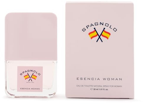 SPAGNOLO - Esencia Woman, Colonia Mujer, 30 ml, Formato Viaje en Spray, Perfume Mujer, Eau de Toilette Natural y Femenina, Aroma Floral Afrutado, Fragancia Fresca y de Larga Duración