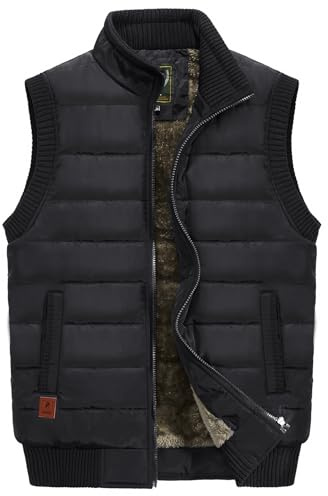 OlyljpinZ Chaleco Pesca Lana Invierno para Hombre Calentador Corporal A Prueba Viento Chaqueta Sin Mangas Al Aire Libre Chaleco Acolchado Senderismo Fotografía Abrigo Chaleco con Múltiples Bolsillos