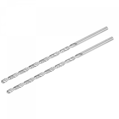 TA-VIGOR 2Pcs 6mm Extra Long Twist Drill Bits, 250mm Length High-Speed Steel HSS Straight Shank Spiral Drill Bits for Wood Metal Aluminum Plastic