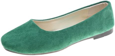 Rojeam Ballerine Classiche Donna Scarpe Ballerine Pieghevoli Scarpe da Mettere Suola Morbida Verde 43 EU