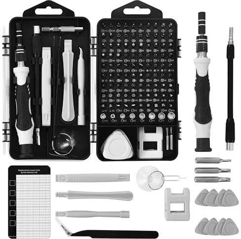 Destornilladores precisión, Kit destornilladores 122 en 1. Kit de Destornillador Precision Magnético es adecuado para reparar Iphone, Macbook Pro, PS, PC, Relojes y Gafas