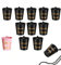 12 Stück Schnapsgläser mit Kette 30ml Schnapsglas Schwarz Wiederverwendbare Schnapsbecher Partys Schnapsgläser zum UmhäNgen Plastik Schnapsglas zum Umhängen für Hochzeitsfeiern Junggesellenabschiede