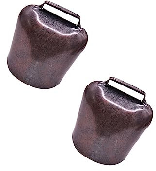 iplusmile Campanelle per Animali da Allevamento 2 Pezzi in Bronzo Rosso, Campane da Pastore Spesse e Piccole, Accessori per Pecore e Mucche Suono Nitido e Funzione Anti-smarrimento