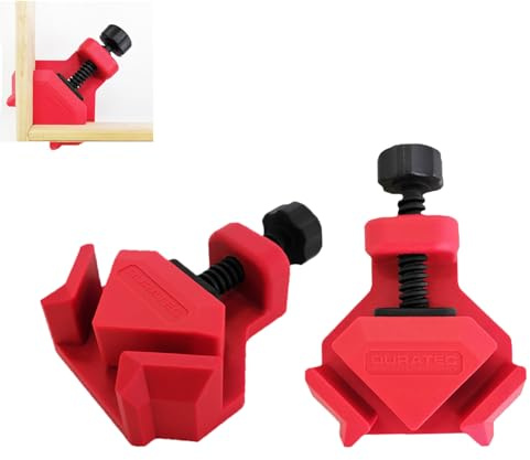SIGANDG 2 Piezas Sargento escuadra, Sargentos angulo para grosores de tablero de hasta 26 mm, 25 kg de fuerza de sujeción para ángulos exactos de 90°, Herramientas Carpinteria Madera