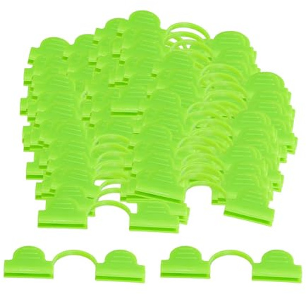 Ronyme 100 Piezas Greenhouse Film Clamps Suministros Tubo Clip Ligero Hebilla Fijadora Multifuncional Material PE para Instalación en Invernaderos Jardinería, 7 mm