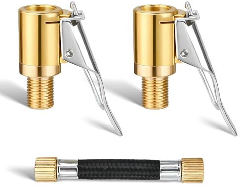 3-pack Däckinflatorslang Adapter, Luftkoppling med Lås för Cykelventiler