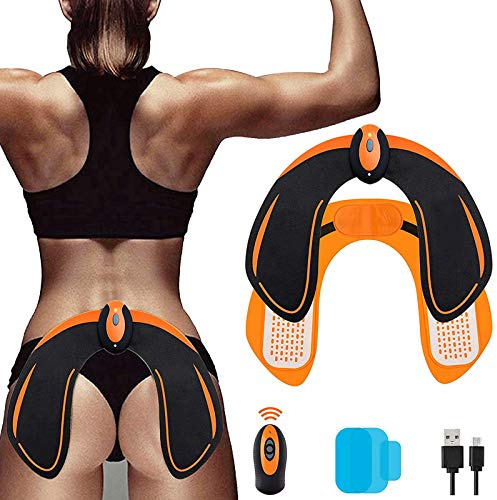 EMS Glute Muscle Stimulator With Remote Control,6 Modes 10 Intensities | Hip Glute Trainer for Home Gym Office Workout,Postpartum Fitness Muscle Stimulator butt muscles,Trainer for men and women