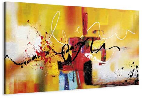 murando - Quadro Astratto 120x40 cm 1 Pezzo - Stampa su Tela Strutturata XXL Grande - Quadri Moderni Soggiorno Grandi - Stampe da Parete Murale Arte Moderno Pittura - a-A-0323-b-b