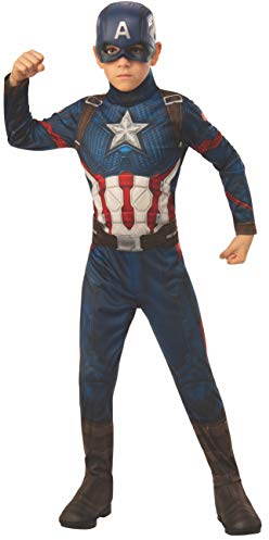 Rubie's Official Marvel Avengers Endgame Captain America Classic Childs Costume, Kids Superhero Fancy Dress Halloween, Size Age 3-5