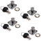 NUZAMAS - Juego de 4 cerraduras para armarios y cajones con 2 llaves, cilindro para cerradura de muebles, aleación de zinc para puerta armario, cajón, buzón (22 mm)