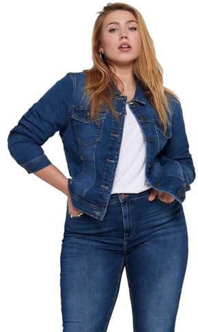 ONLY Carmakoma Carwespa Life Denim Jacket Mbd Noos Blouson en jean Femme (lot de 1)