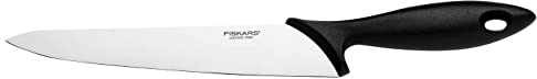 Fiskars Küchenmesser, Essential, Klingenlänge: 21 cm, Edelstahl / PP-Kunststoff, Schwarz, 1065566
