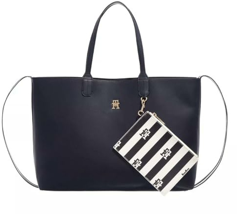 Tommy Hilfiger Iconic Tommy Tote Solid Stripe Space Blue