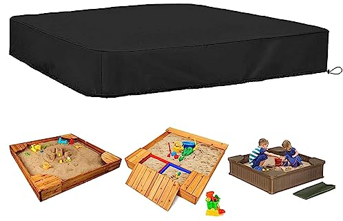 Sandkastenabdeckung 200x200cm | Wasserdicht Staubdichte Sandkasten Abdeckung | quadratische Sandkastenabdeckungen Sandkasten Abdeckplane mit Kordelzug | Pool Abdeckung | Spielzeug Sandkasten Abdeckung
