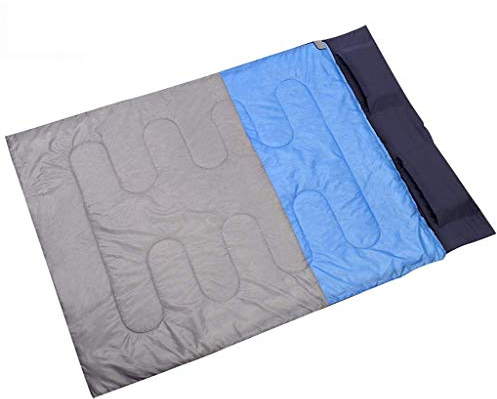 Doppelschlafsack, Camping oder Wandern, wasserdichter 2-Personen-Schlafsack für Erwachsene oder Jugendliche bei kaltem Wetter. LKW, Zelt oder Isomatte, leicht (A)