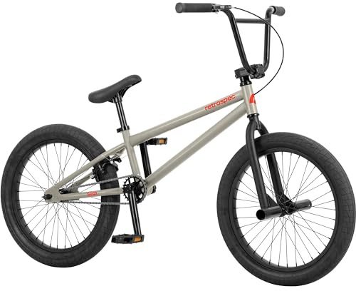 Retrospec Sesh BMX Bike for Kids - 20in Freestyle Bicycle with Pro-Level Features, Removable Axle Pegs & U-Brake - Durable Steel Frame Youth Bike with Shock-Absorbing Tires for Ages 6-13