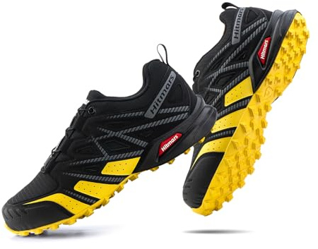 Hitmars Scarpe Trail Running Uomo Donna Scarpe da Trekking Uomo Escursionismo Donna Sportiva Sneaker Ginnastica Giallo EU 41