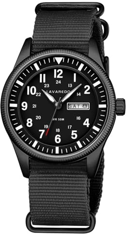 Bomieux Mens Nylon Strap Military Analog Watch Date Luminous Waterproof