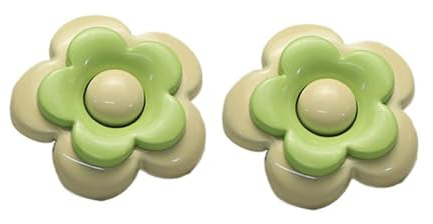 Codulu Botones de Flores con Botones de Costura, botón de Repuesto para Camisa y Abrigo para niños, para Bricolaje, Blazer, Uniforme, Manualidades, Decorativo, 22 mm, Verde