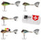 Zite Fishing Jigspinner Set | 5 Stück Spin Jig Barschköder 5g, 10g, 15g | Spinner Barschangeln Zanderangeln | Raubfischköder für Barsch, Zander & Hecht | Spinn-Köder inklusive Tackle-Box (Natur)