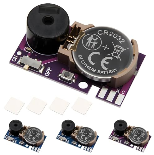 NIRJIK Mini Cricket Noise Maker 4pcs, Grillos Sonorizadores, Annoying PCB, Artículos de Bromas para Adultos y Niños, Divertidos Gadgets de Broma para Fiestas en Casa Escuela Sonido Halloween
