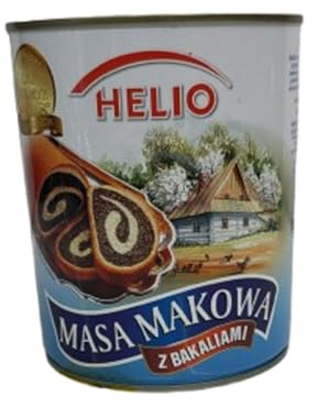Helio Poppy Seeds Filling 850G Poppy Seed With Mass Dried Fruit Gluten Free Product Of Poland Pack Of 1