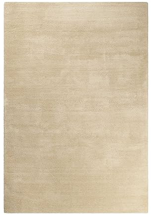 Wecon Home Kuschelig weicher Esprit Hochflor Teppich, bestens geeignet fürs Wohnzimmer, Schlafzimmer und Kinderzimmer LOFT(70 x 140 cm, beige)