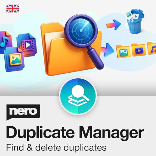 Nero Duplicate Manager | Doppelte Fotos, Videos & Musik finden & löschen | Ähnliche Bilder per KI erkennen | Ordner-Scan & externe Laufwerke | Unlimitierte Lizenz | 1 PC | Windows 11 / 10 / 8 / 7
