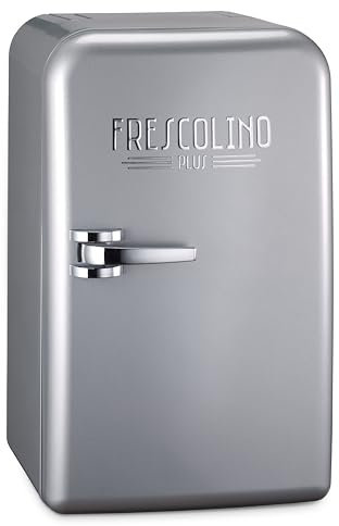 Trisa Mobile Kühlbox 12V Frescolino Plus Silber – Mini Kühlschrank 17L mit Tragegriff, kühlt bis 20°C unter Umgebungstemperatur, ideal für Auto & unterwegs