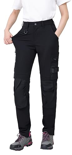WORK IDEA Damen Slim-Fit Stretch Arbeitshose: Kritische Stoffbereiche aus Cordura – strapazierfähige Eleganz für höchste Ansprüche.