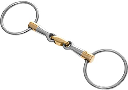 Start Double mors double cassé – plein – Argent allemand et acier inoxydable – Idéal pour les chevaux sensibles (12,5 cm)