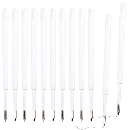 ENLACE Kugelschreiberminen Schwarz, 50 Stück Kugelschreiber Ersatzminen 1,0mm, Kunststoff Kugelschreiber Minen, Austauschbare Kugelschreiberminen für Büro, Geschäft, Schule und Zuhause Schreibfarbe
