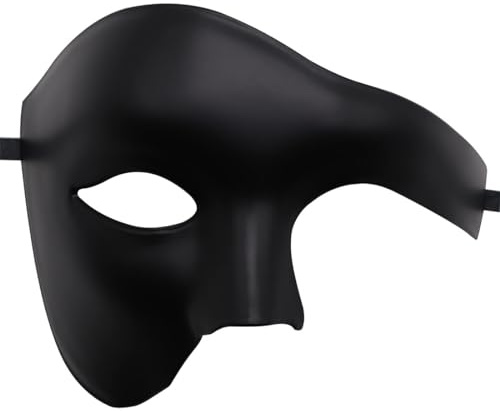 Fhantom The Oper Mask herr, fanom den venetianska karnevalen maskerad, fanom av operan halvmask, fanom om om operan mask män, mask svart halloween för fantomen av operan/karnevalsboll