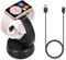 kwmobile USB Ladegerät kompatibel mit Huawei Watch Fit/Band 9 / Band 8 / Band 7 / Band 6 / Watch Fit 3 - USB Kabel Charger Stand - Smart Watch Ladestation - Ladekabel mit Standfunktion in Schwarz